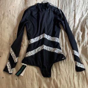O’niell black zip up one piece
